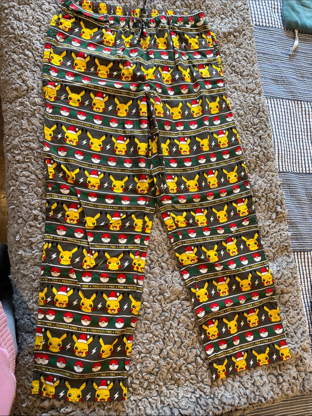 Hanna Andersson Kids Pikachu Holiday Pajama Pants - Yellow/Green/Red/Black